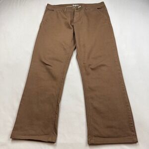 Bulletprufe Denim Mens Brown Work Pants Skate Climbing Chino 36x32 Heavy Duty